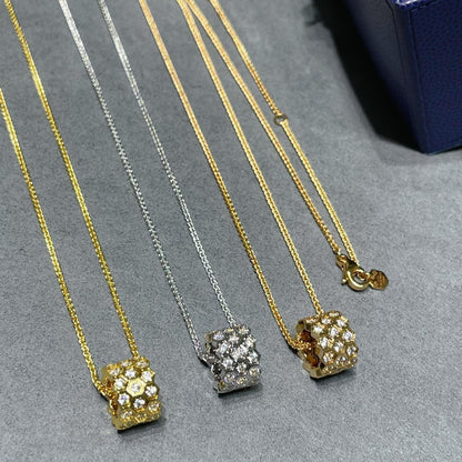 [Everoly JW] BEE LOVE 3-REIHIGE HALSKETTE MIT DIAMANTEN 