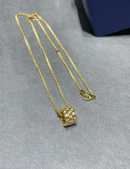 [Everoly JW] BEE LOVE 3-REIHIGE HALSKETTE MIT DIAMANTEN 