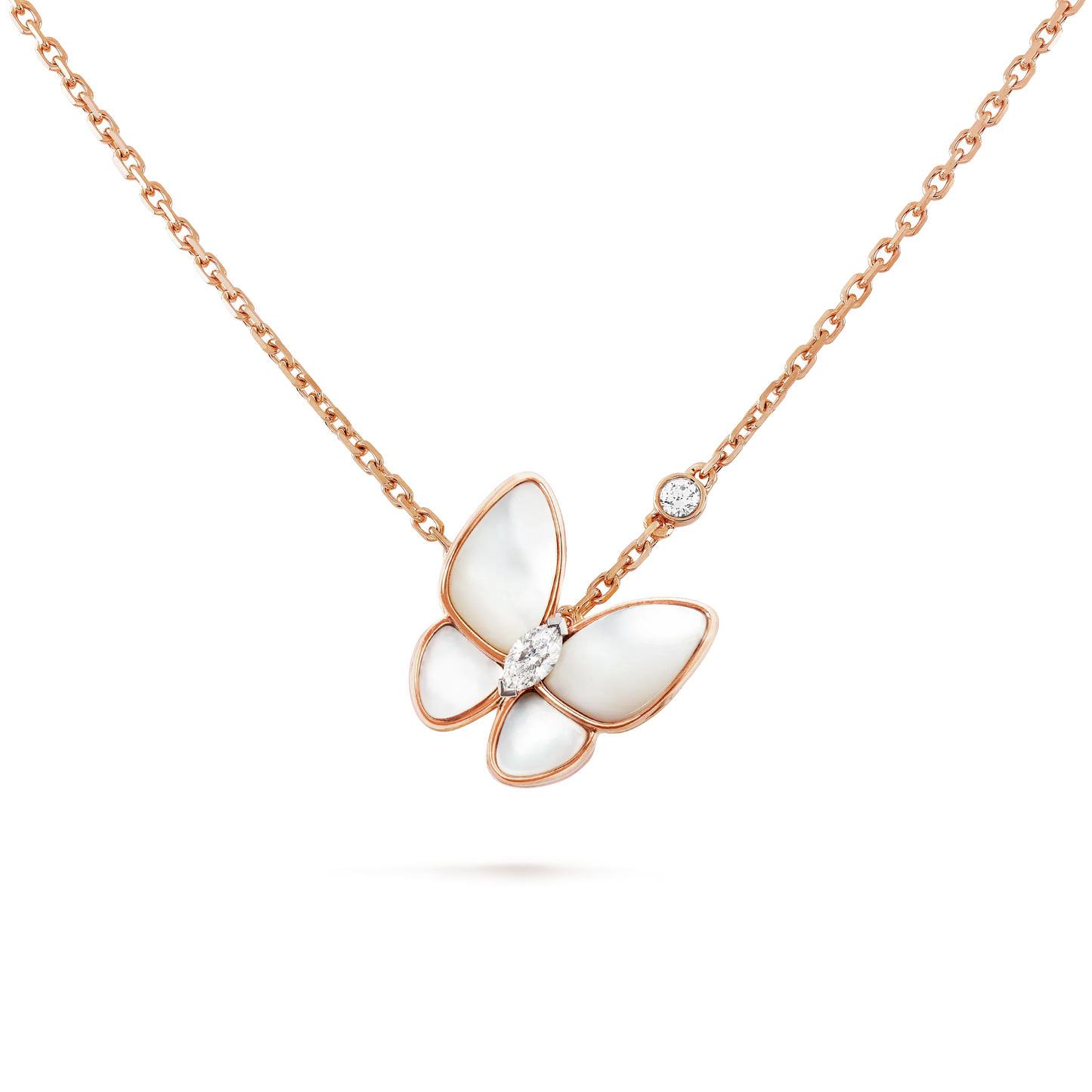 [Elitejewels]BUTTERFLY MOP DIAMOND NECKLACE