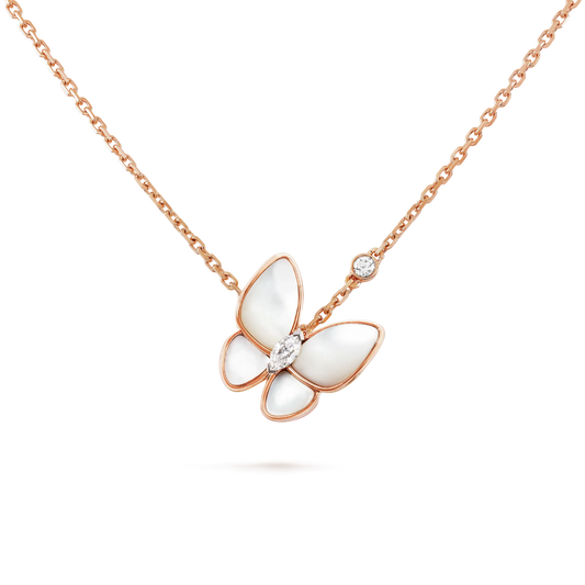 [Elitejewels]BUTTERFLY MOP DIAMOND NECKLACE