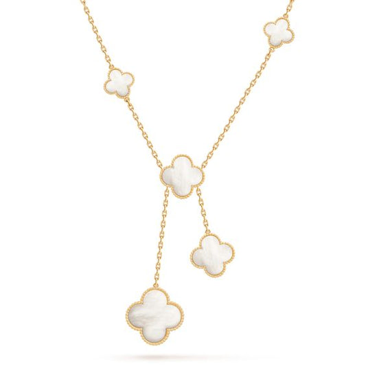 [Everoly JW]CLOVER PERLMUTT HALSKETTE 6 MOTIV