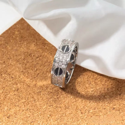 [Everoly JW]ラブリング 5.5mm ダイヤモンド パヴェ セラミック