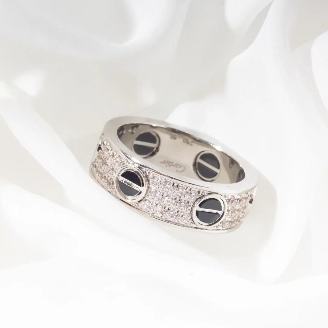 [Everoly JW]ラブリング 5.5mm ダイヤモンド パヴェ セラミック