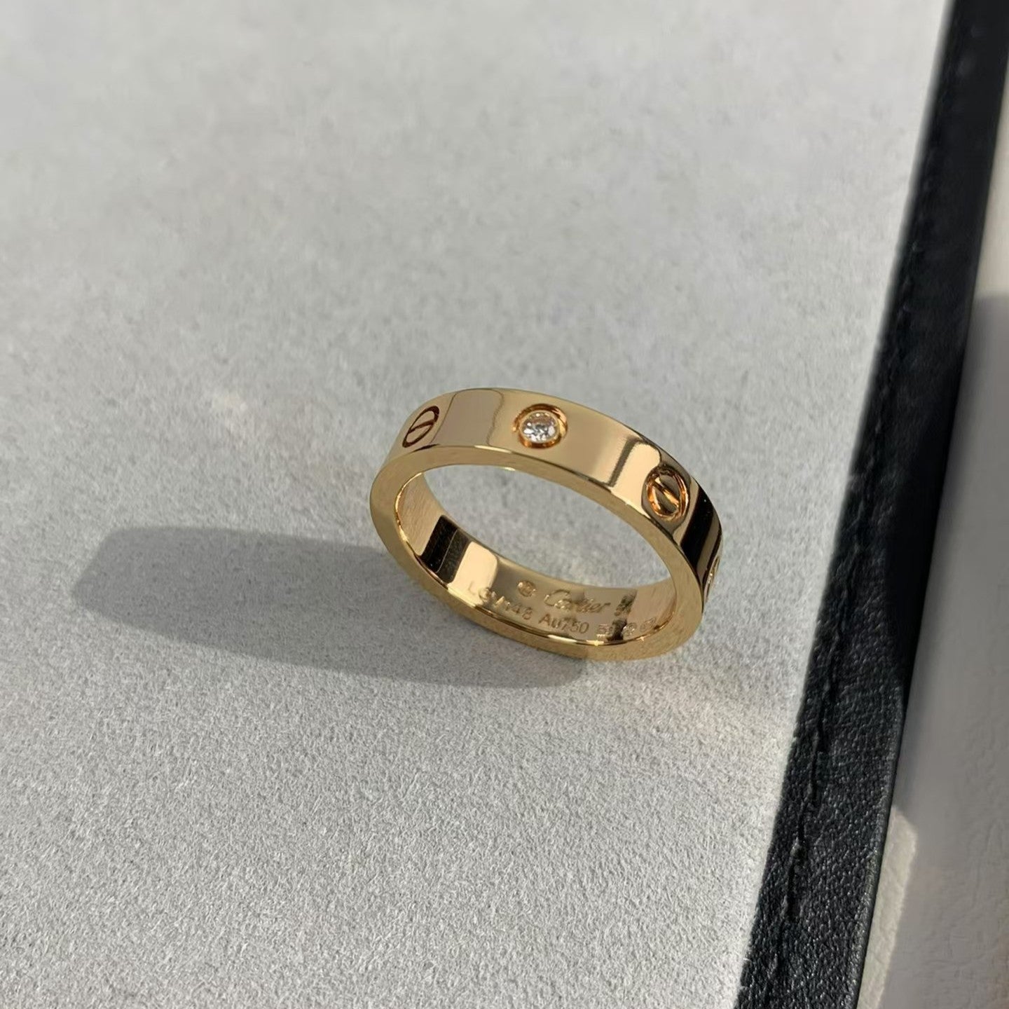 [Everoly JW] Liebesring 4mm 1 Diamant Roségold