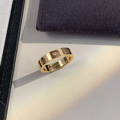 [Everoly JW] Liebesring 4mm 1 Diamant Roségold