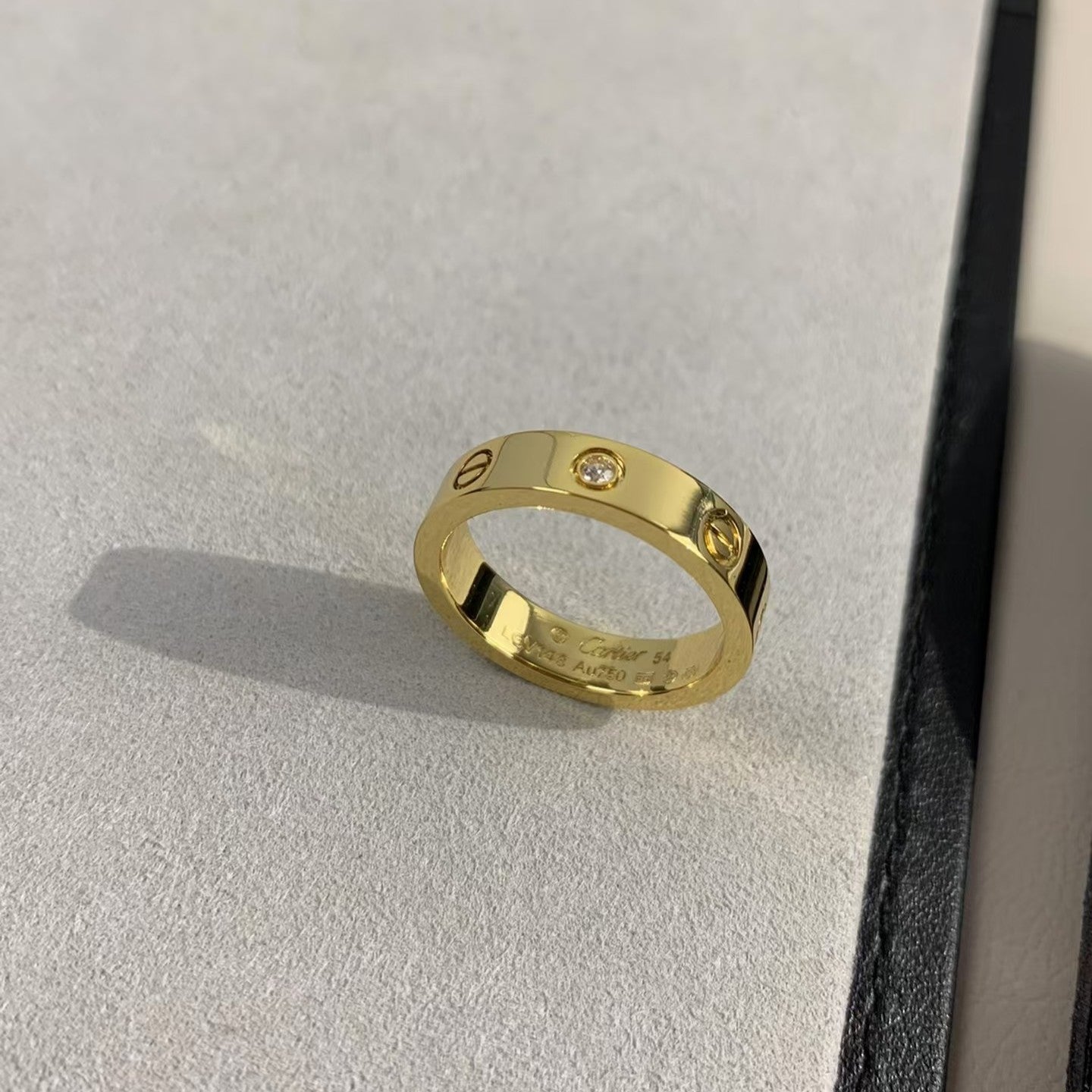 [Everoly JW]Liebesring 4mm 1 Diamant Gold