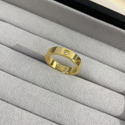 [Everoly JW]Liebesring 4mm 1 Diamant Gold