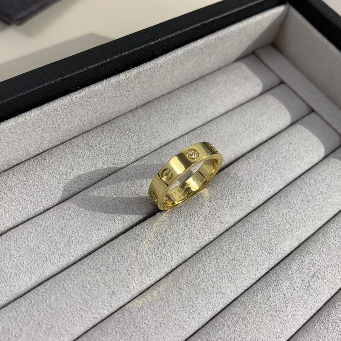 [Everoly JW]Liebesring 4mm 1 Diamant Gold