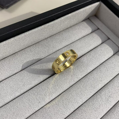 [Everoly JW]Liebesring 4mm 1 Diamant Gold