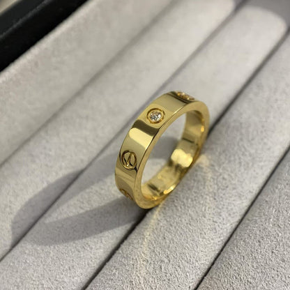 [Everoly JW]Liebesring 4mm 1 Diamant Gold