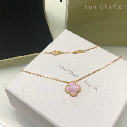 [Everoly JW]CLOVER 15MM ROSA PERLMUTT EINZELNE BLUMENKETTE
