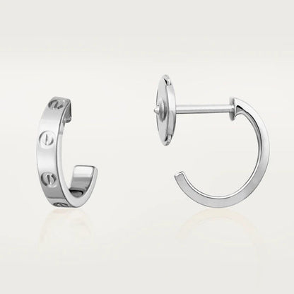 [Elitejewels]LOVE EARRINGS 2.65MM SILVER