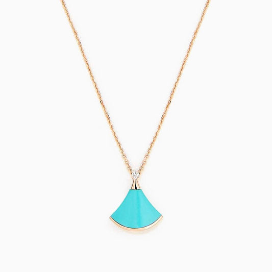 [Elitejewels]DREAM NECKLACE TURQUOISE PINK GOLD