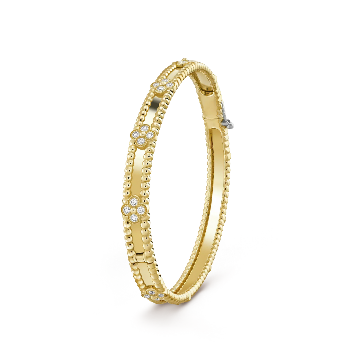 [Everoly JW]クローバーブレスレット 4mm ダイヤモンド
