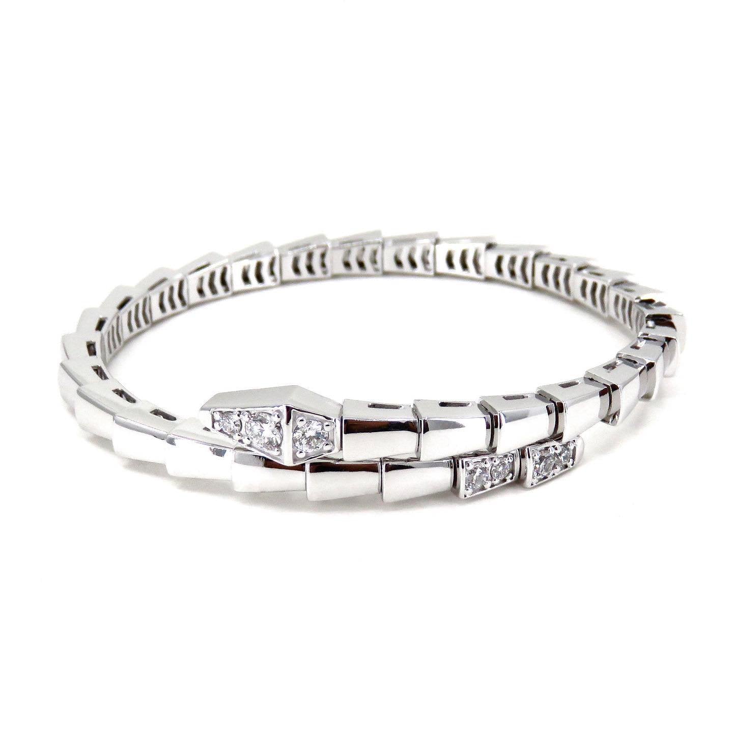 [Elitejewels]SERPENTI BRACELET DIAMONDS SILVER