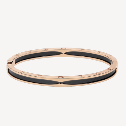 [Elitejewels]ZERO 1 PINK GOLD WITH BLACK CERAMIC BRACELET