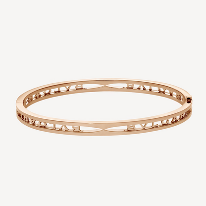 [Elitejewels]ZERO 1 SPIRAL LOGO PINK GOLD BRACELET