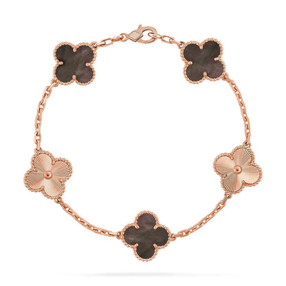 [Everoly JW]  CLOVER 5 MOTIF GRAY MOP BRACELET COLLECTION
