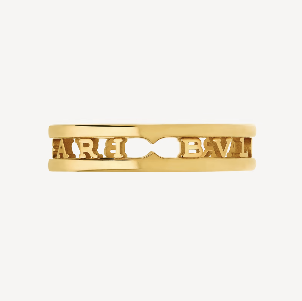 [Elitejewels]ZERO 1 ONE-BAND WITH OPENWORK LOGO SPIRAL RING