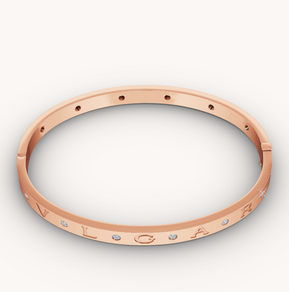 [Elitejewels]ZERO 1 PINK GOLD 12 DIAMONDS BRACELET