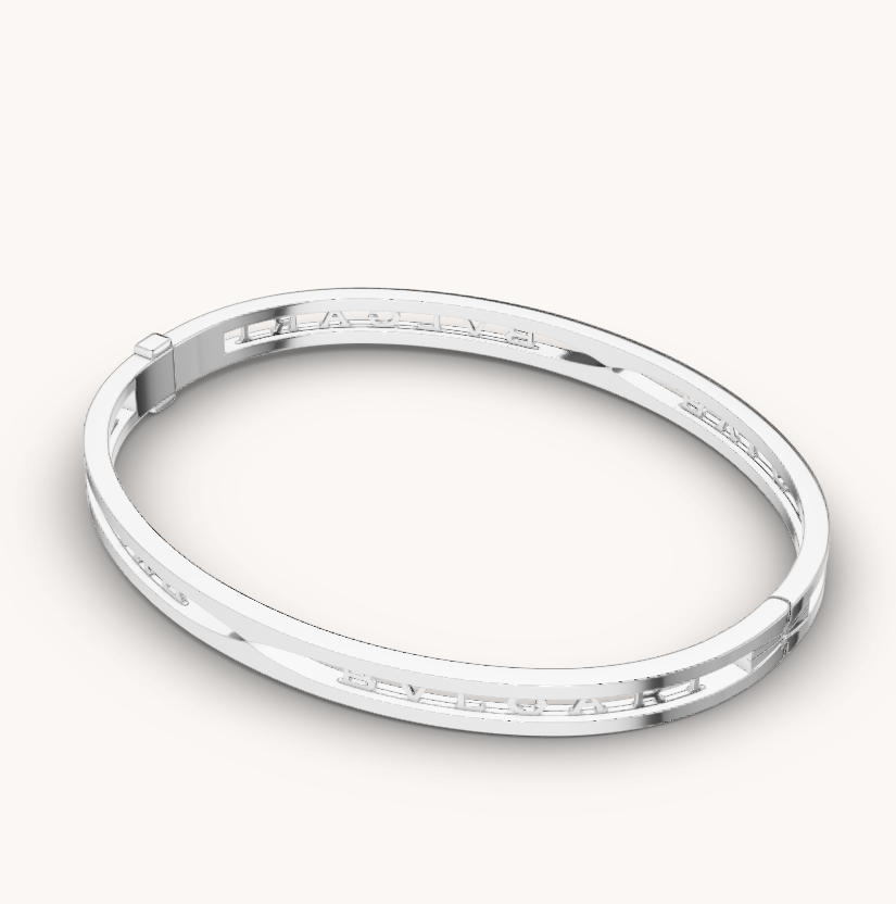 [Elitejewels]ZERO 1 SPIRAL LOGO SILVER BRACELET