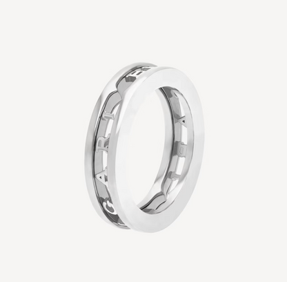 [Elitejewels]ZERO 1 ONE-BAND WITH OPENWORK LOGO SPIRAL RING