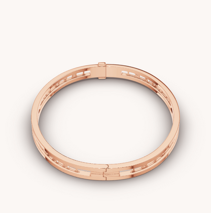 [Elitejewels]ZERO 1 SPIRAL LOGO PINK GOLD BRACELET