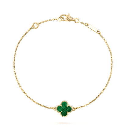 [Everoly JW]CLOVER ARMBAND MALACHIT 1 MOTIV