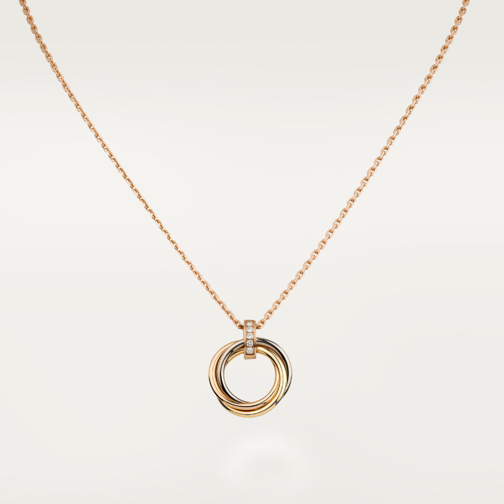 [Elitejewels]TRINITY NECKLACE GOLD  DIAMONDS