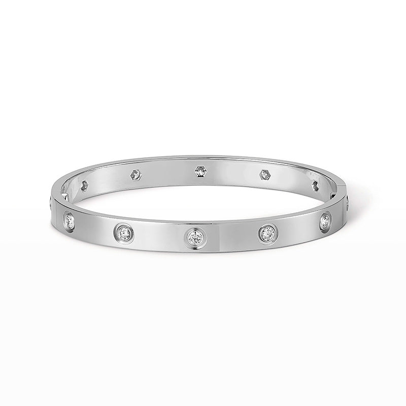 [エバリー JW]ラブブレスレット 6.1mm 10ダイヤモンド