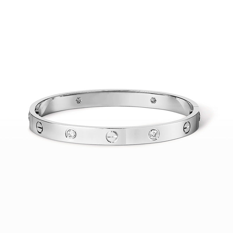 [エバリー JW]ラブブレスレット 6.1mm 4ダイヤモンド