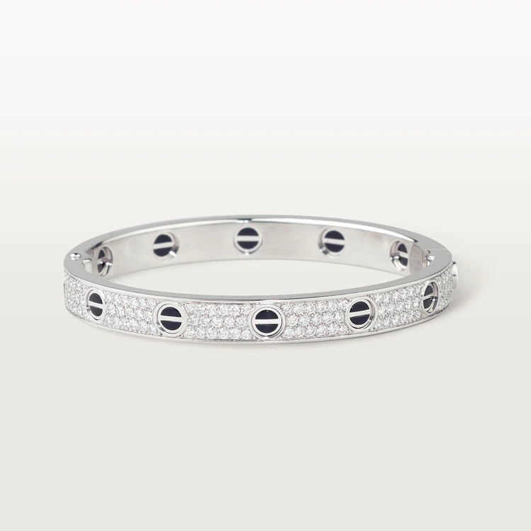 [Elitejewels]LOVE BRACELET 6.1MM DIAMOND-PAVED CERAMIC