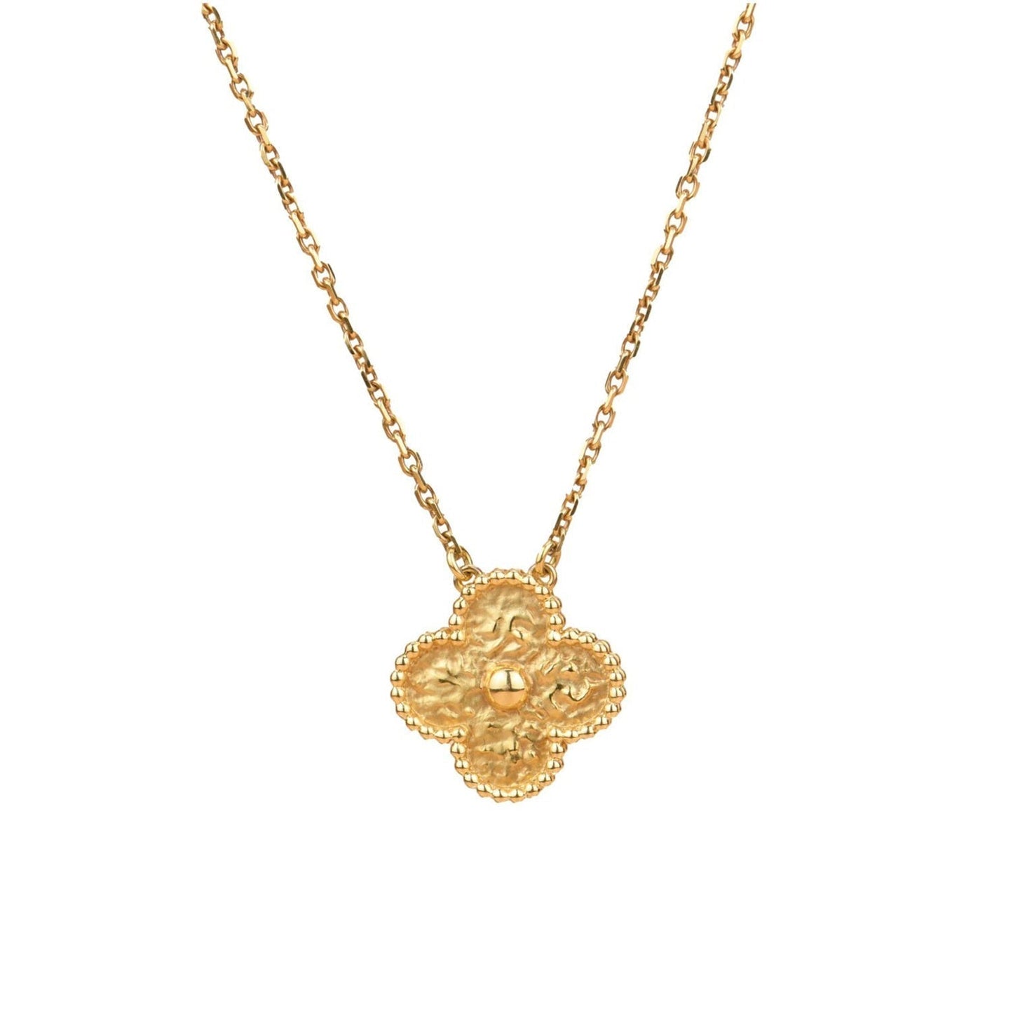 [Elitejewels]CLOVER 15MM  BRONZING NECKLACE