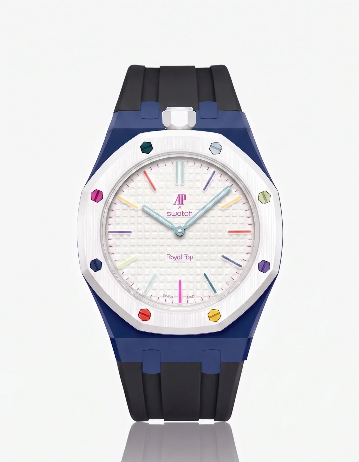 Silicone Strap & Case  Royal Pop Huit Blanc(Customize  Colors)