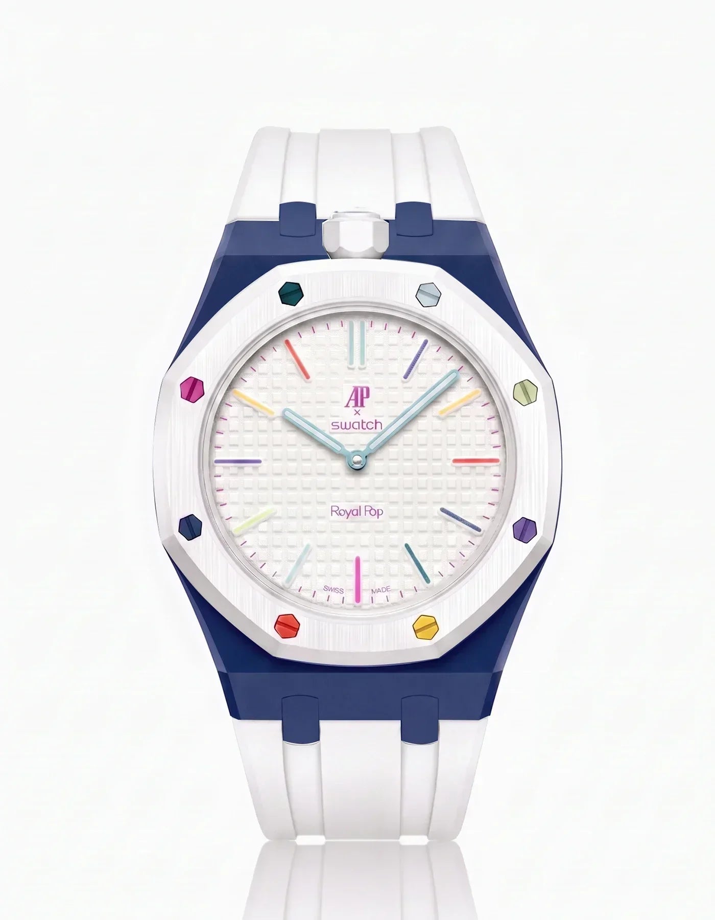 Silicone Strap & Case  Royal Pop Huit Blanc(Customize  Colors)