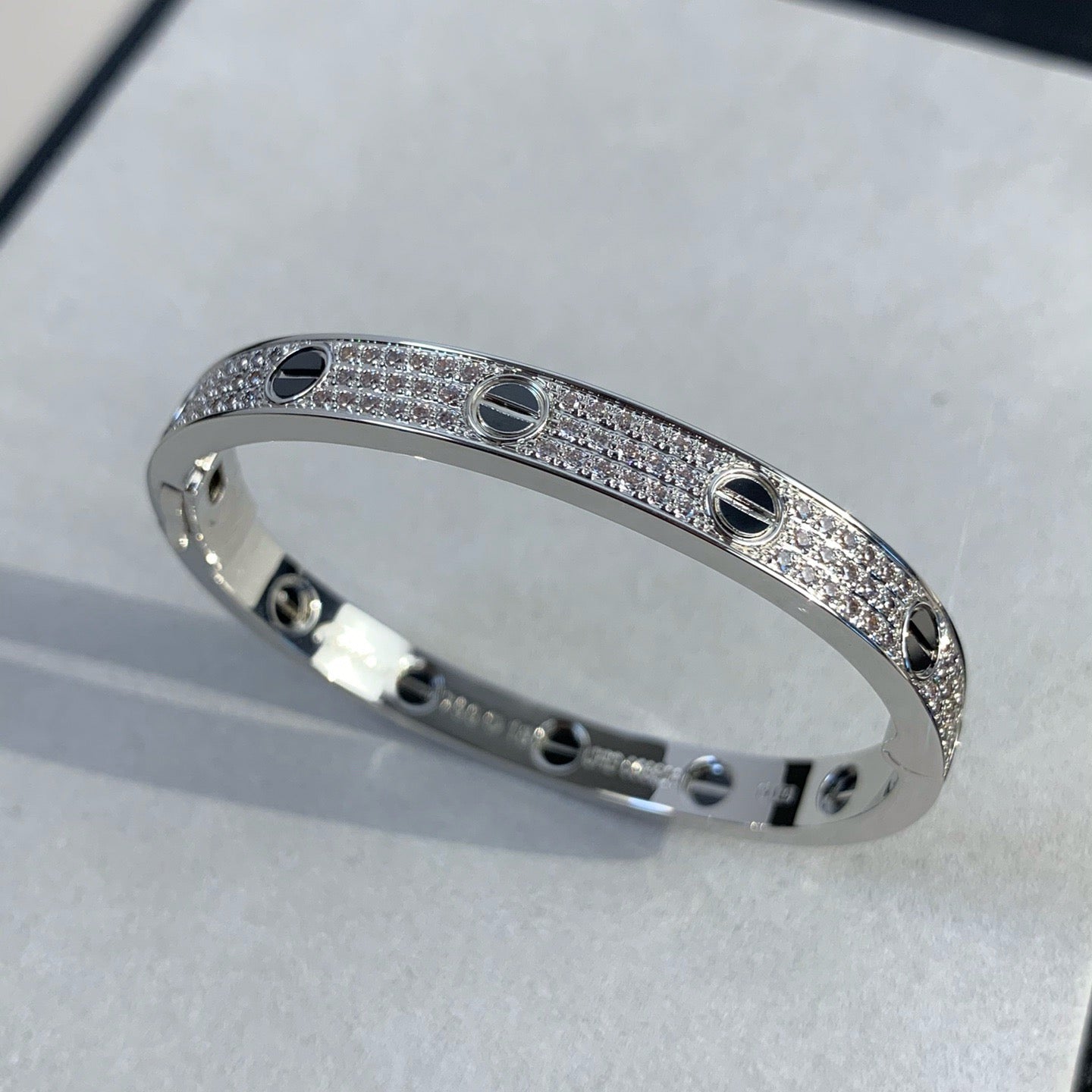 [Elitejewels]LOVE BRACELET 6.1MM DIAMOND-PAVED CERAMIC