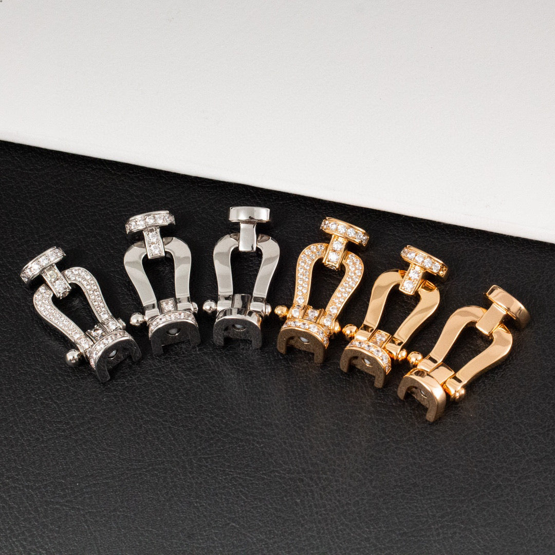 [Everoly JW]FORCE GROSSES HUFEISEN-ARMBAND MIT VOLLMUNDDIAMANTEN SILBER