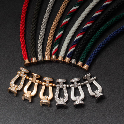 [Everoly JW]FORCE GROSSES HUFEISEN-HALBDIAMANTARMBAND SILBER