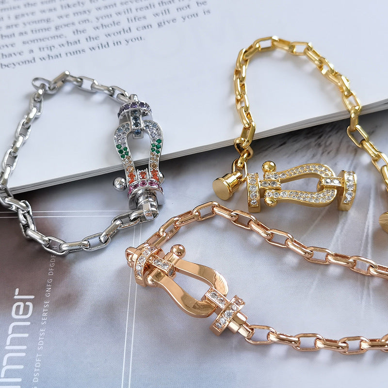 [Everoly JW]FORCE großes Hufeisenverschluss-Metallarmband