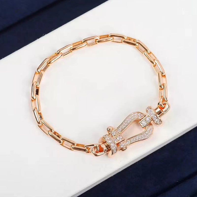 [Everoly JW]FORCE großes Hufeisenverschluss-Metallarmband