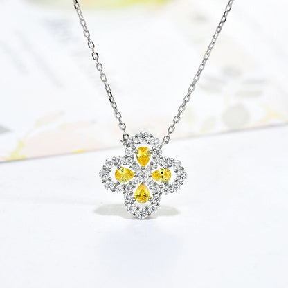 [Everoly JW] LOOP HALSKETTE VOLLMOTIV DIAMANT 16MM MEHRERE FARBEN