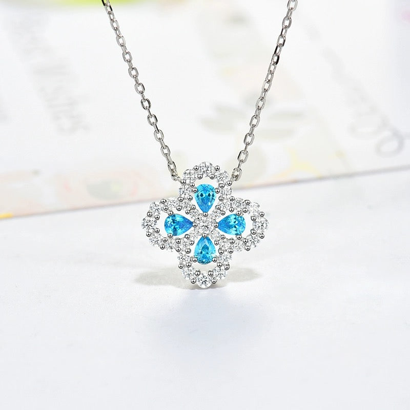 [Everoly JW] LOOP HALSKETTE VOLLMOTIV DIAMANT 16MM MEHRERE FARBEN