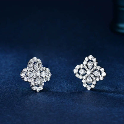 [Elitejewels]LOOP EARRINGS FULL MOTIF DIAMOND 16MM SILVE