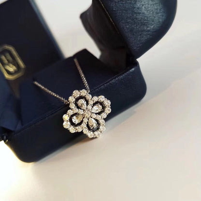 [Everoly JW] LOOP HALSKETTE VOLLMOTIV DIAMANT 16MM MEHRERE FARBEN