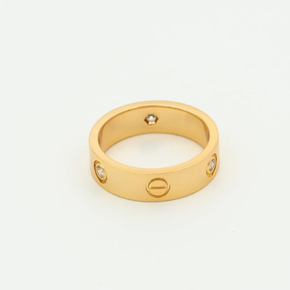 [Everoly JW]Liebesring 5,5 mm 3 Diamanten Roségold