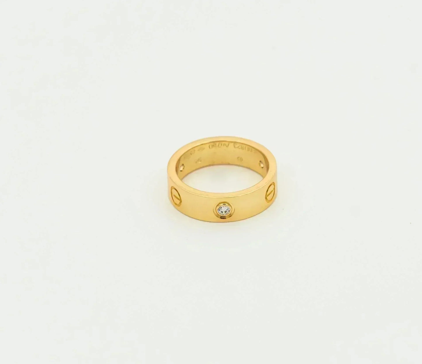 [Elitejewels]LOVE RING 5.5MM 3 DIAMONDS GOLD