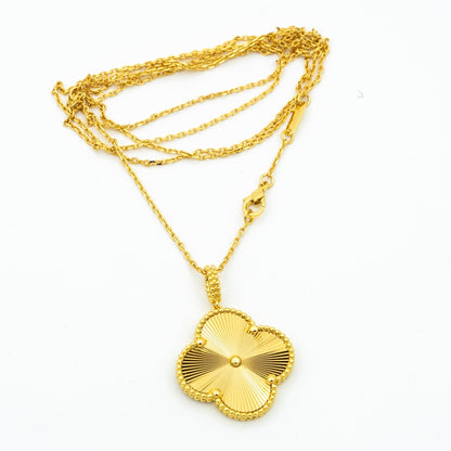 [Elitejewels]CLOVER 25MM PEDANT NECKLACE GOLD