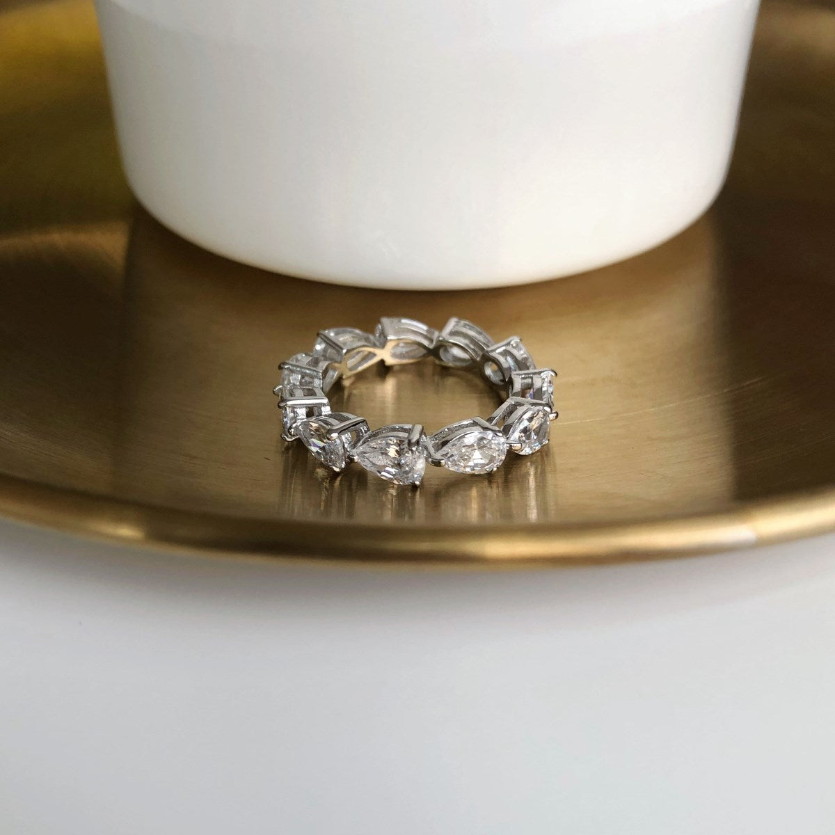 [Everoly JW]Exquisite Pear Cut Tennis Ring