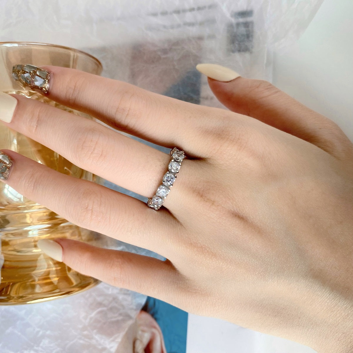 [Everoly JW]Eternity-Tennisring mit Rundschliff