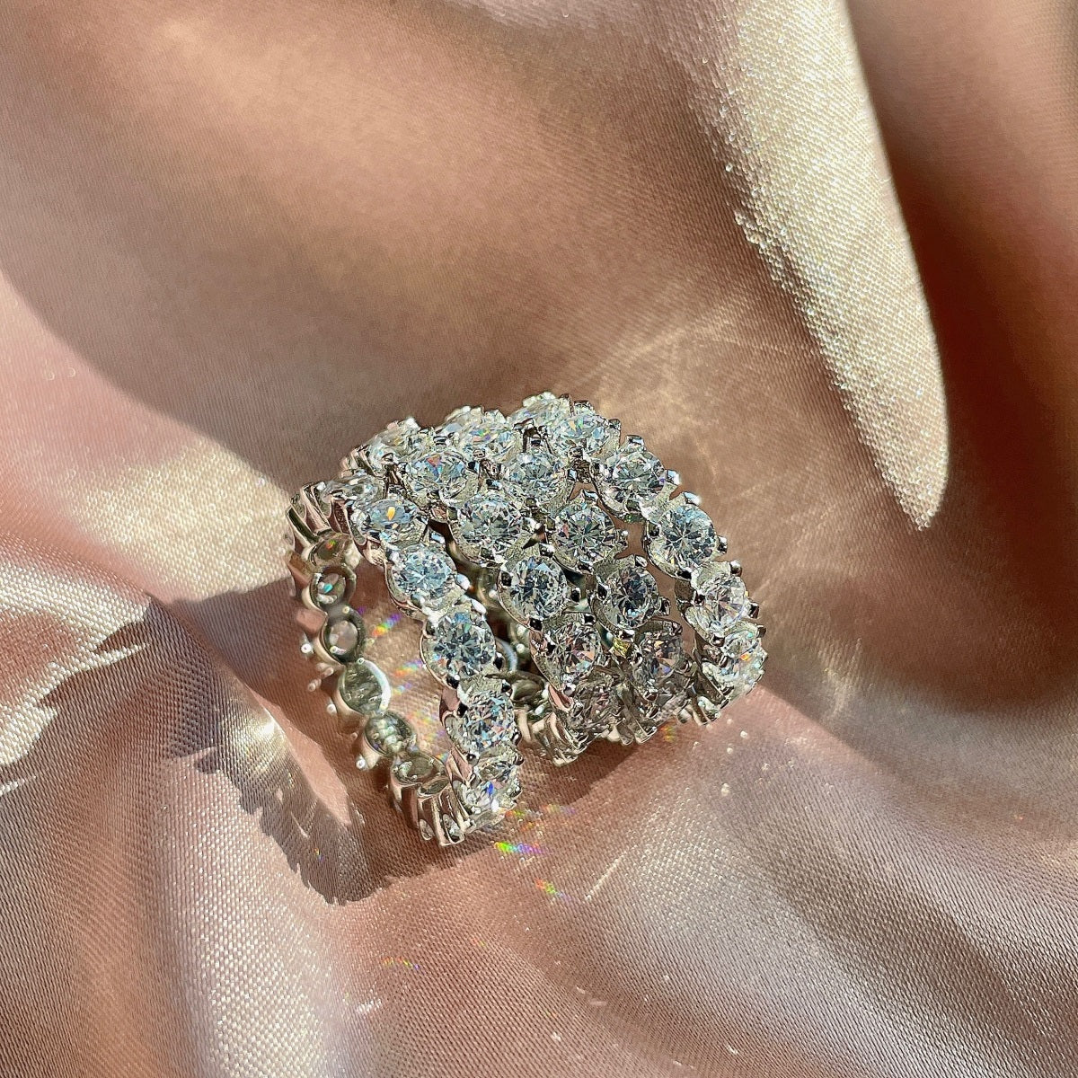 [Everoly JW]Eternity-Tennisring mit Rundschliff